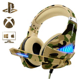 Gaming Headset for PS4 Xbox One PC, Beexcellent Deep Bass PS4 Headset with Noise Immunity Mic,Friction-Reduction Cable, High Comfort Earmuff-Camo