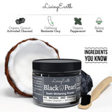 Black Pearl Activated Charcoal Teeth Whitening Toothpaste - Organic Coconut Charcoal - Freshens Breath - Remineralizing Tooth Powder