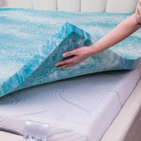 Milemont Mattress Topper Twin, 2-Inch Cool Swirl Gel Twin CertiPUR-US Certified Blue