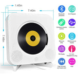 Portable CD Player with Bluetooth, Wall Mountable CD Music Player Home Audio Boombox with Remote Control FM Radio