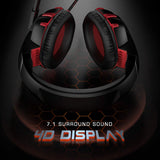 RUNMUS Gaming Headset Xbox One Headset with 7.1 Surround Sound Stereo, PS4 Headset with Noise Canceling Mic & LED Light, (Adapter Not Included)