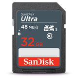 SanDisk 32GB SD Memory Card UHS-I Class 10 + Memory Card Reader/Wallet Bundle kit (SanDisk 32GB SD Memory Card)
