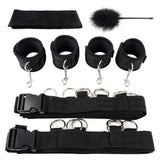 Sex Bondage for Couples with Spreader Bar 2X2 Wrists Ankle Cuffs, PALOQUETH BDSM Toy Bedroom Restraints for Sex with Blindfold Feather Tickler