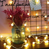 Globe String Lights, 49ft 100 LED Warm White Waterproof Decorative Fairy LED String lights pack