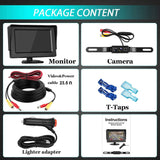 LeeKooLuu Backup Camera and Monitor Kit HD 720P Easy Installation for Cars,Trucks,Pickups Waterproof Night Vision Rear/Front View Camera