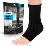POWERLIX Ankle Brace Compression Support Sleeve (Pair) for Injury Recovery, Joint Pain and More. Plantar Fasciitis Foot Socks