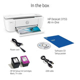 HP DeskJet 3755 Compact All-in-One Wireless Printer, HP Instant Ink & Amazon Dash Replenishment ready - Stone Accent (J9V91A)