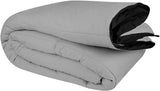Utopia Bedding Comforter Duvet Insert - Quilted Comforter with Corner Tabs - Box Stitched Down Alternative Comforter (Black/Grey, Twin)