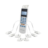 FDA cleared OTC HealthmateForever YK15AB TENS unit with 4 outputs, apply 8 pads at the same time, 15 modes Handheld Electrotherapy device USD723178S