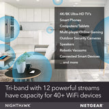 NETGEAR Nighthawk AX12 12-Stream WiFi 6 Router (Rax200) - AX11000 Tri-Band Wireless Speed (Up to 10.8 Gbps)