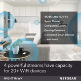 NETGEAR Nighthawk AX4 4-Stream WiFi 6 Router (RAX40) - AX3000 Wireless Speed (up to 3Gbps) | Coverage