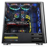 Thermaltake V200 Tempered Glass RGB Edition 12V MB Sync Capable ATX Mid-Tower Chassis with 3 120mm 12V RGB Fan + 1 Black 120mm  CA-1K8-00M1WN-01