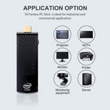 Fanless Mini PC,Intel Atom Z8350 Computer Stick Windows 10 Pro 64 Bit,4GB DDR 64GB eMMC,4K HD,Bluetooth 4.2,Dual Band WiFi AC