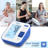 Blood Pressure Monitor Upper Arm, LOVIA Accurate Automatic Digital BP Machine for Home Use with Cuff 22-40cm, 2×120 Sets Memory, LCD Backlight