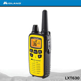 Midland - LXT630VP3, 36 Channel FRS Two-Way Radio - Up to 30 Mile Range Walkie Talkie, 121 Privacy Codes (Yellow/Black)