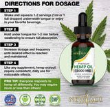 (2-Pack) Hemp Oil Extract for Pain & Stress Relief - 1000mg of Organic Hemp Extract - Grown & Made in USA - 100% Natural Hemp Drops
