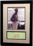 Chicago Cubs Harry Caray Signed Cancelled Check with Photo (Framed)