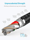 Anker Powerline+ II Lightning Cable (10ft), MFi Certified for Flawless Compatibility with iPhone