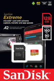 SanDisk 128GB Extreme microSDXC UHS-I Memory Card with Adapter