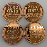Aizics Mint Set of 4 Zero Cents Pennies/Alexandria Ocasio-Cortez AOC, Joe Biden, Bernie Sanders & Elizabeth Warren | Democrat Novelty Coin Token