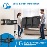 TV Wall Mount Bracket Full Motion Dual Swivel Articulating Arms Extension Tilt Rotation