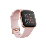 Fitbit Versa 2 Health & Fitness Smartwatch with Heart Rate, Music, Alexa Built-in, Sleep & Swim Tracking, Petal/Copper Rose (S & L Bands Included)