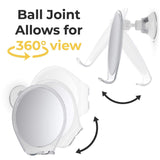 HoneyBull Fogless Shower Mirror for Shaving | Shatterproof with Suction, Swivel & Razor Hook