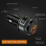 IMDEN Bluetooth FM Transmitter for Car, QC3.0 Wireless Bluetooth FM Radio Adapter Music Player FM Transmitter