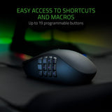 Razer Naga Trinity Gaming Mouse: 16,000 DPI Optical Sensor - Chroma RGB Lighting - Interchangeable Side Plate w/ 2, 7, 12 Button Configurations