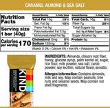KIND Bars, Caramel Almond & Sea Salt, Gluten Free, Low Sugar, 1.4oz, 12 Count