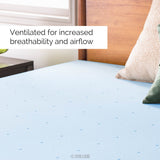 LUCID 2-Inch Gel Infused Memory Foam Mattress Topper - Twin