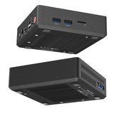 Desktop Mini PC Quad-Core Intel Celeron J3160 Processor (up to 2.24GHz),4G DDR3/NVMe 128GB SSD Pre-Installed with Windows 10 Pro 4K HDMI&VGA
