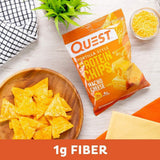 Quest Nutrition Tortilla Style Protein Chips, Nacho Cheese, Low Carb, Gluten Free, Baked, 8 Count