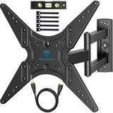 PERLESMITH TV Wall Mount for Most 26-55 Inch TVs with Swivel & Extend 18.5 Inch - Wall Mount TV Bracket