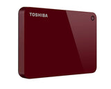 Toshiba Canvio Advance 1TB Portable External Hard Drive USB 3.0, Red (HDTC910XR3AA)