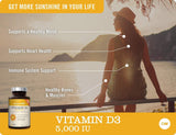 NatureWise Vitamin D3 5,000 IU for Healthy Muscle Function, Bone Health, & Immune Support | Non-GMO in Cold-Pressed  [1Year Supply - 360 Count]