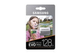 Samsung 128GB 100MB/s (U3) MicroSDXC Evo Select Memory Card with Adapter (MB-ME128GA/AM)