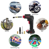 AUTSCA Air Compressor Electric Inflator Portable Air Compressor Low Noise Rechargeable Battery Handheld Emergency 12V 130PSI