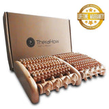 TheraFlow Dual Foot Massager Roller (Large). Relieve Plantar Fasciitis, Stress, Heel, Arch Pain - The Original - Shiatsu Acupressure Relaxation