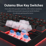 Redragon K552 Mechanical Gaming Keyboard Compact 87 Key Mechanical Computer Keyboard KUMARA USB Wired Cherry MX Blue  (Black RED LED Backlit)