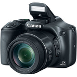 Canon PowerShot SX530 HS 16.0 MP 50x Optical Zoom Digital Camera (Black) + Two-Pack NB-6L Spare Batteries + Accessory Bundle