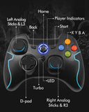 EasySMX 2.4G Wireless Controller for PS3, PC Gamepads with Vibration Fire Button Range up to 10m Support PC (Windows XP/7/8/8.1/10), PS3
