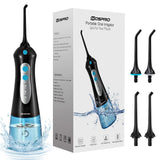 Water Flosser Professional Cordless Dental Oral Irrigator - Portable and Rechargeable IPX7 Waterproof 3 Modes Water Flossing with Cleanable Water