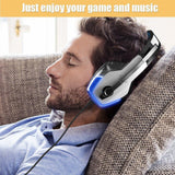 BENGOO V-4 Gaming Headset for Xbox One, PS4, PC, Controller, Noise Cancelling Over Ear Headphones, Mic, LED Light Bass Surround Soft Memory Earmuffs