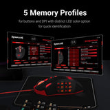 Redragon M901 Gaming Mouse, Wired MMO RGB LED Backlit Computer Mice, 24000 DPI, Perdition, with Weight Tuning Set & 18 Programmable Buttons (Black)