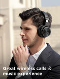 COWIN E7 PRO [Upgraded] Active Noise Cancelling Headphones Bluetooth Headphones with Microphone/Deep Bass Wireless Headphones Over Ear, Black