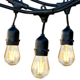 Waterproof LED Outdoor String Lights - Hanging, Dimmable 2W Vintage Edison Bulbs