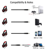 Beexcellent Gaming Headset for PS4 Xbox One PC, Surround Sound PS4 Headset with Anti-Noise Mic,Ergonomic Memory Foam Earmuff, Adjustable Headband,Red
