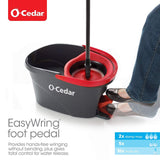 O-Cedar Easywring Microfiber Spin Mop & Bucket Floor Cleaning System with 1 Extra Refill