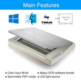 Plustek A3 Flatbed Scanner OS 1180 : 11.7x17 Large Format scan Size for Blueprints and Document. Design for Library, School and Soho. A3 scan